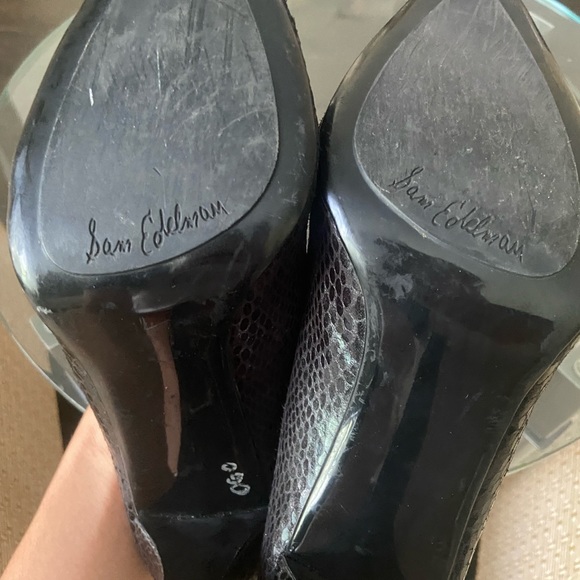 Sam Edelman snake skin design black pump size 8 - Picture 4 of 7